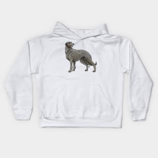 Dog - Scottish Deerhound - Gray Kids Hoodie